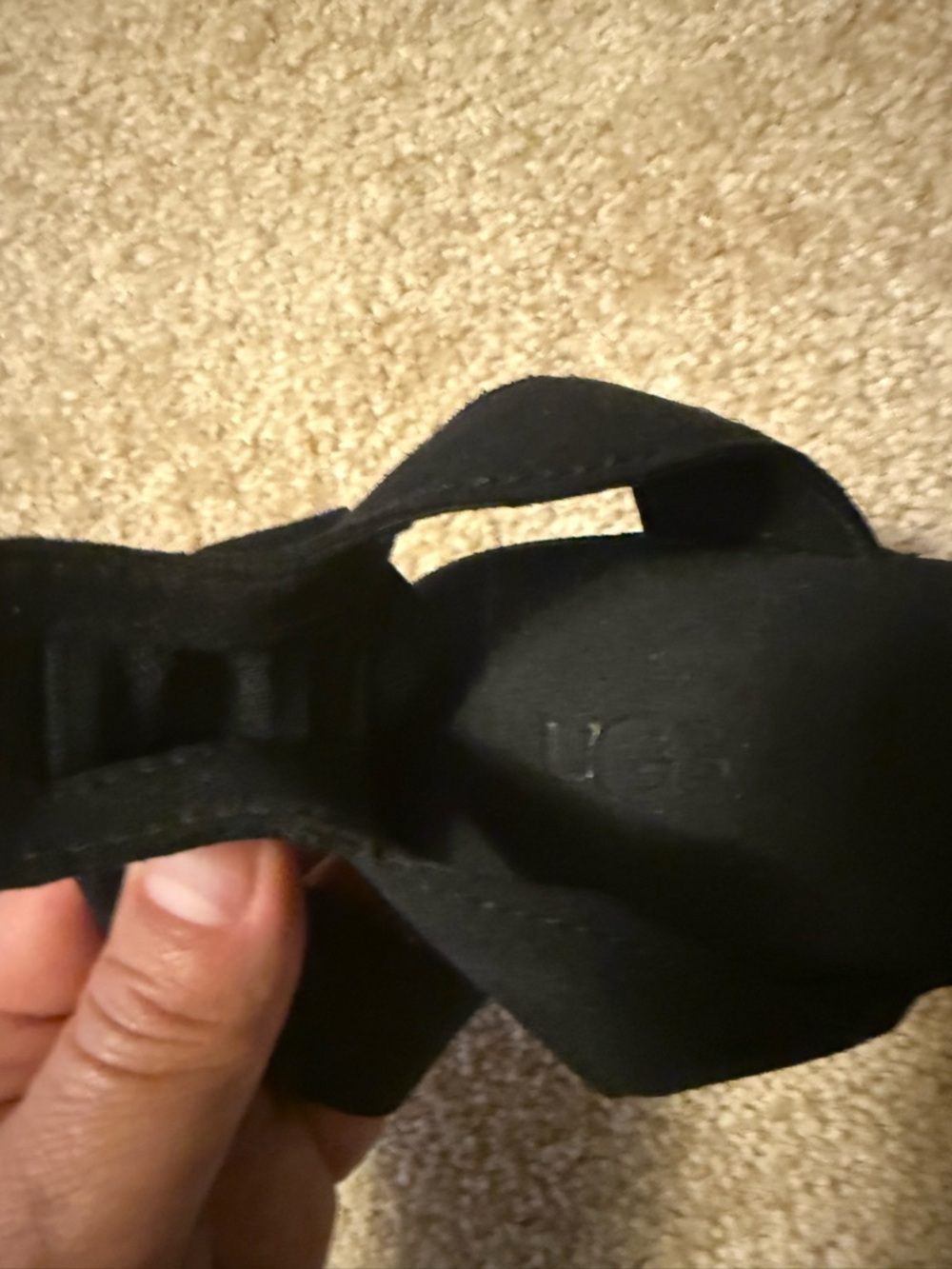 UGG BlackWedge Espadrille Sandals with Ankle Tie - Picture 2 of 4